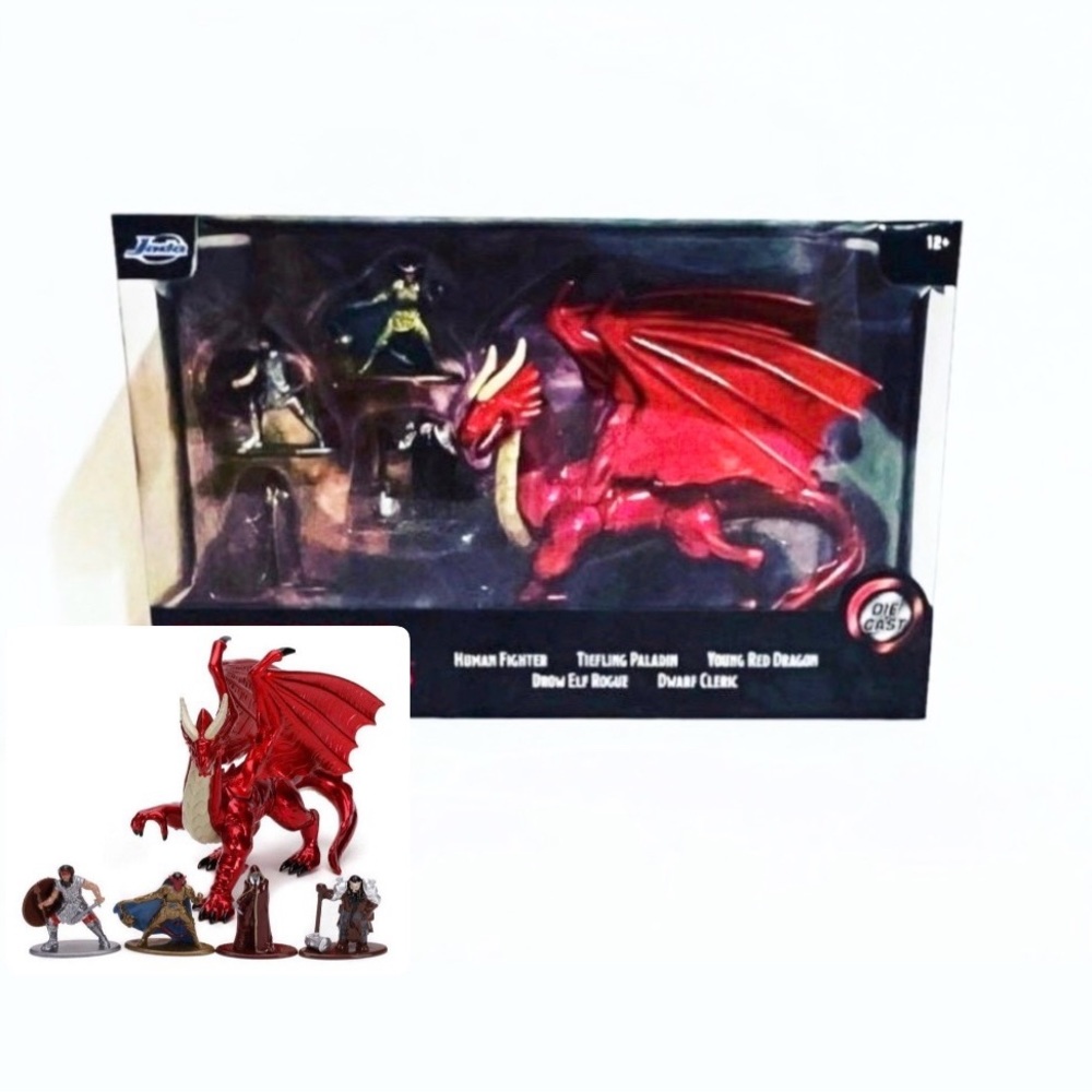 Dungeons and Dragons 1.65” Die-Cast Metal Collectible Figure Deluxe 5-Pack